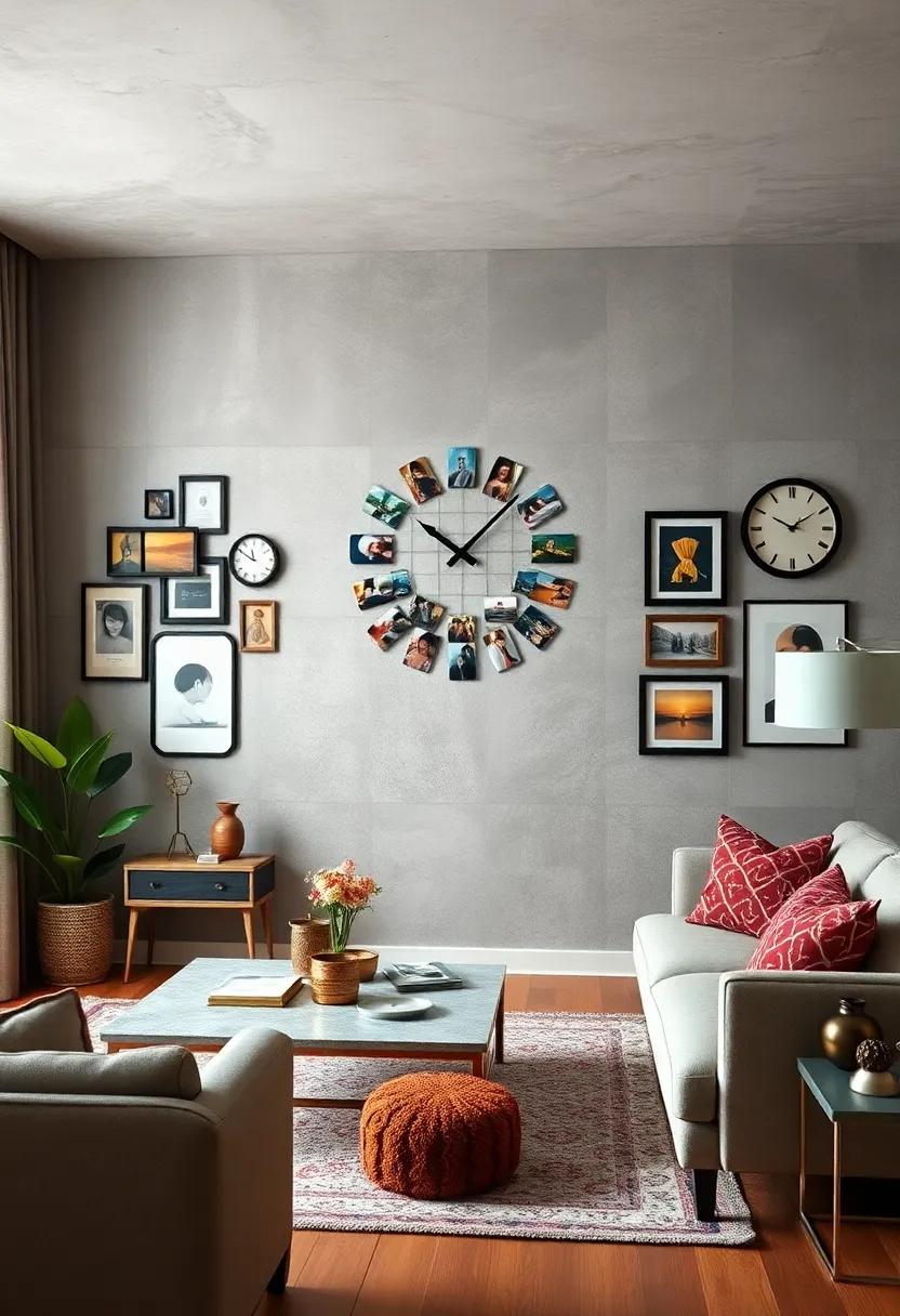 Photo Wall Clock: ⁤Transform your wall⁢ into⁢ a functional piece ‍of art by creating a clock face from your favorite photographs around the clock's center