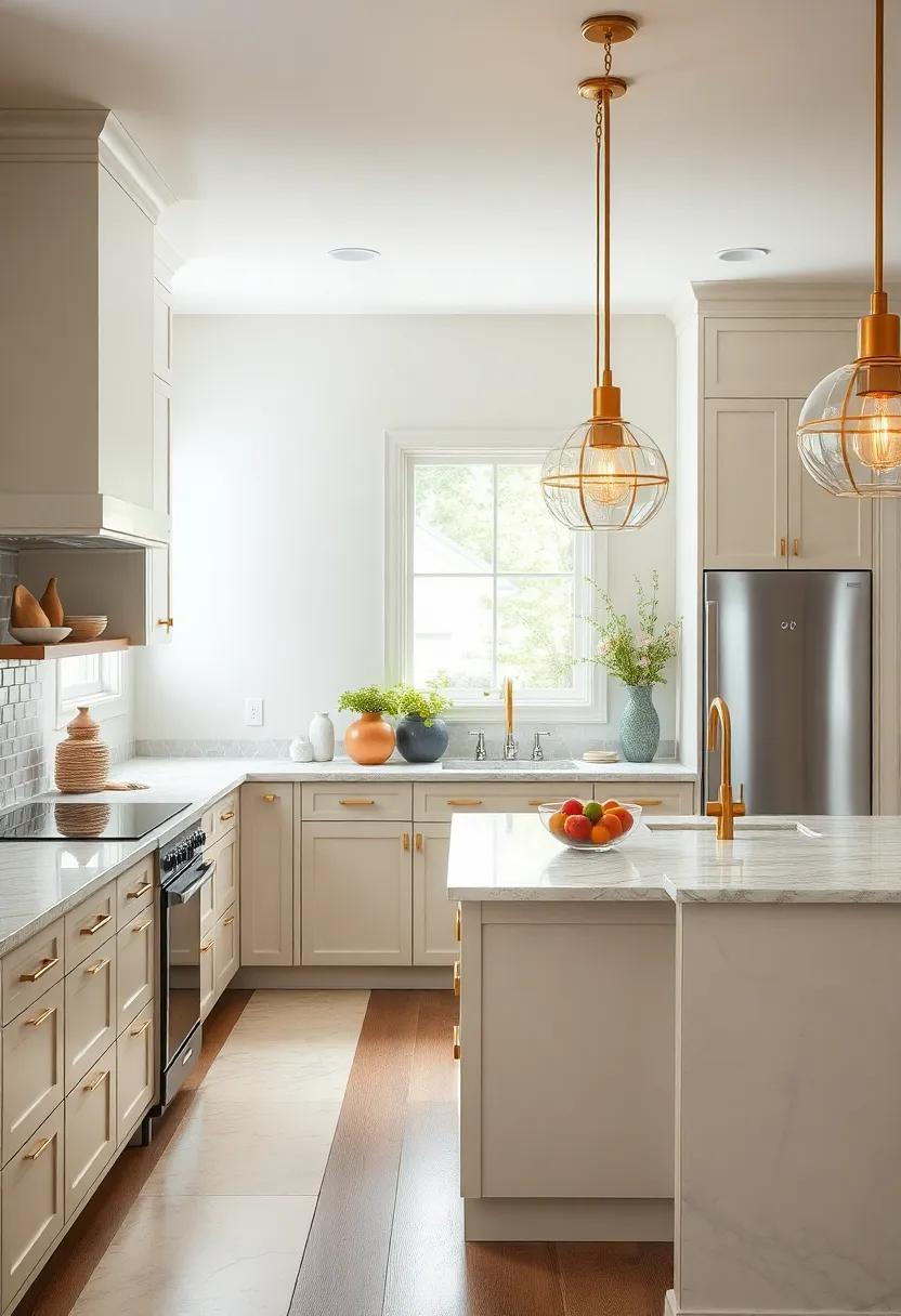 Hardware with Character: Opt for unique shapes and styles in brass hardware to showcase your personal design aesthetic