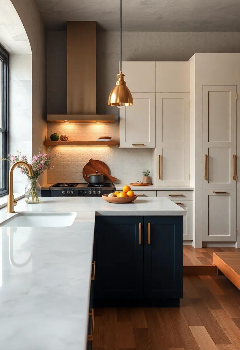 Revamped Pantry Doors: Enrich pantry doors with brass hardware to seamlessly blend practicality and style