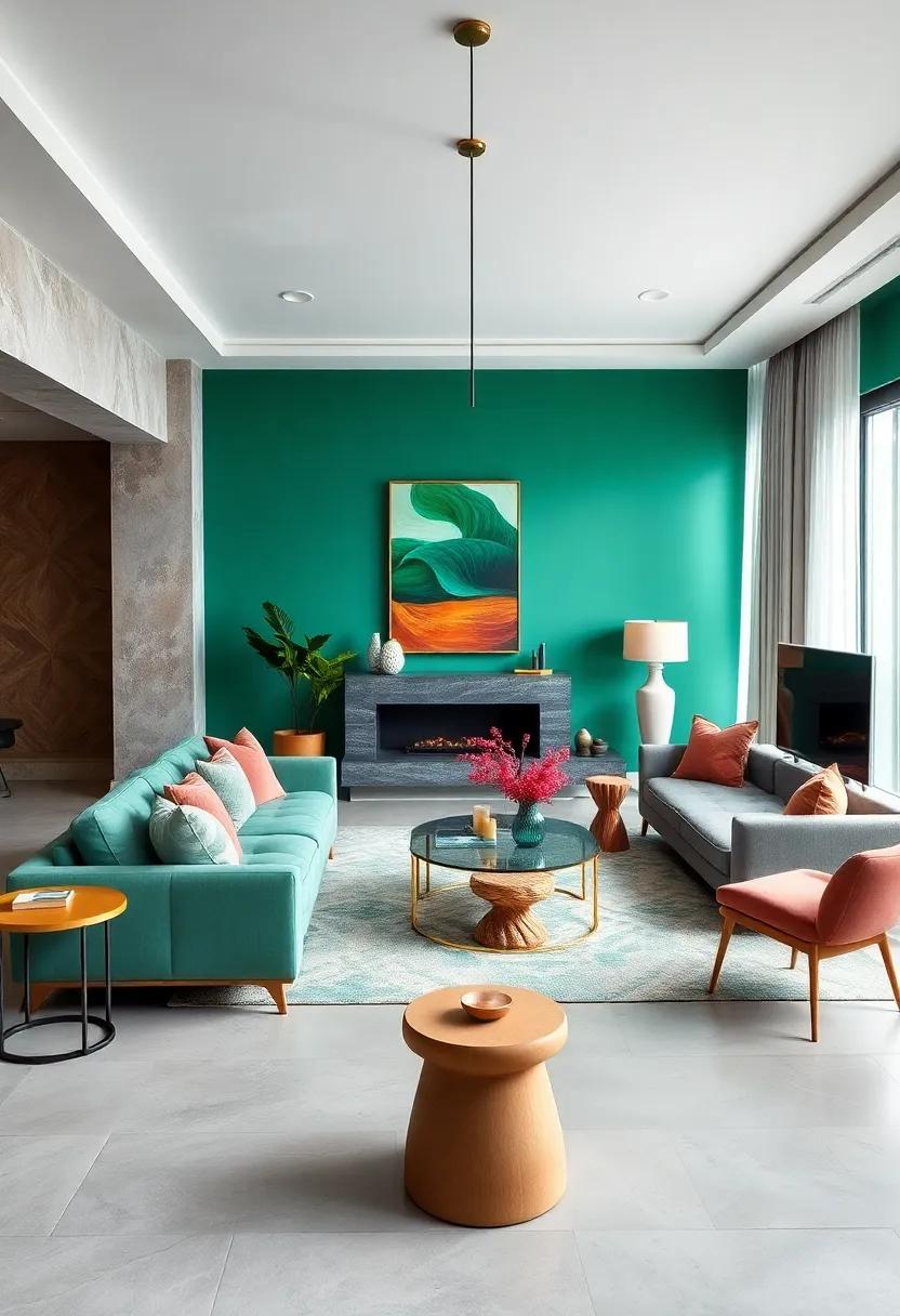 Pair emerald green with complementary colors ⁣like coral or gold for a stylish contrast