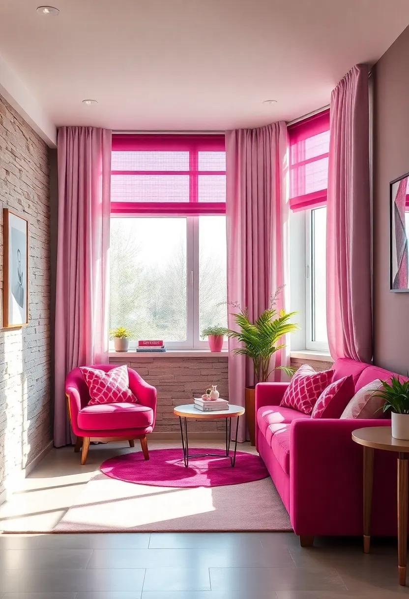 Fuchsia Window Treatments: Choose⁤ fuchsia curtains or ‍blinds ​that⁤ not only enhance privacy but also ⁤add a splash of color and⁢ style