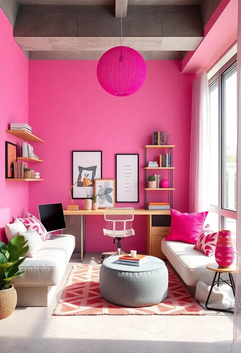 Fuchsia Mesh⁤ Organizers: Use fuchsia mesh organizers ⁤on desks and shelves, adding a ⁣practical yet stylish touch ⁢to keep the⁣ space tidy