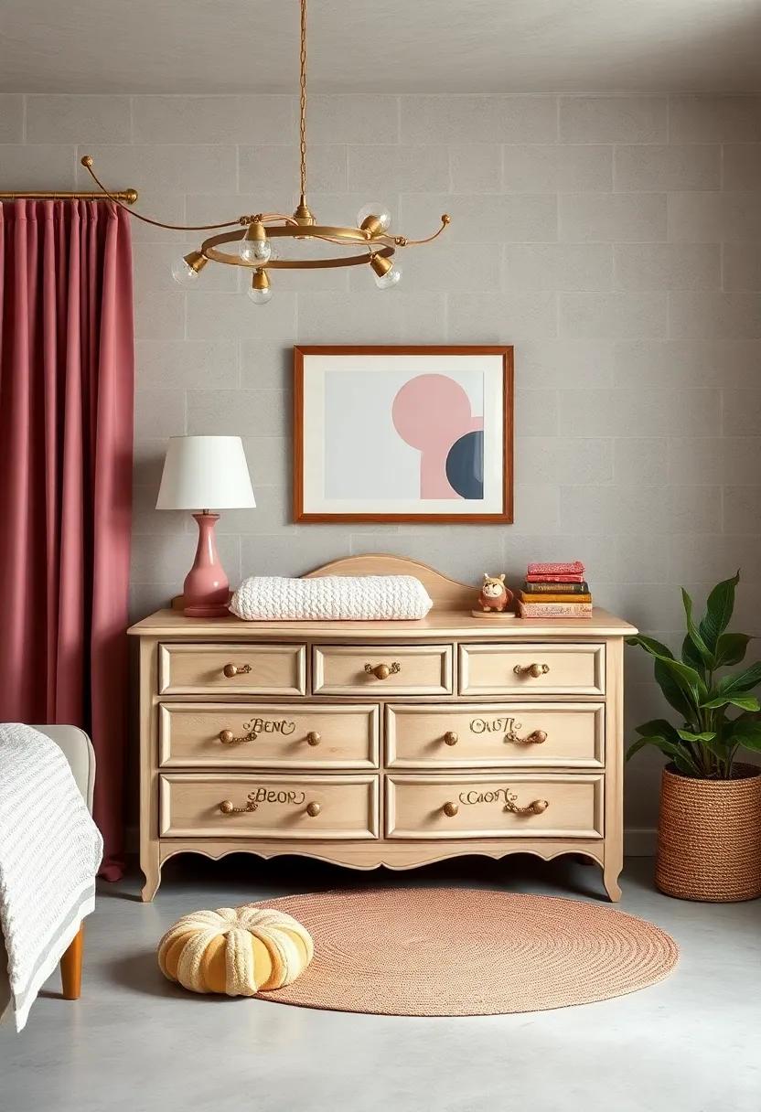 Incorporate a vintage dresser as a changing station for a stylish⁤ yet functional touch‌ that tells a​ story