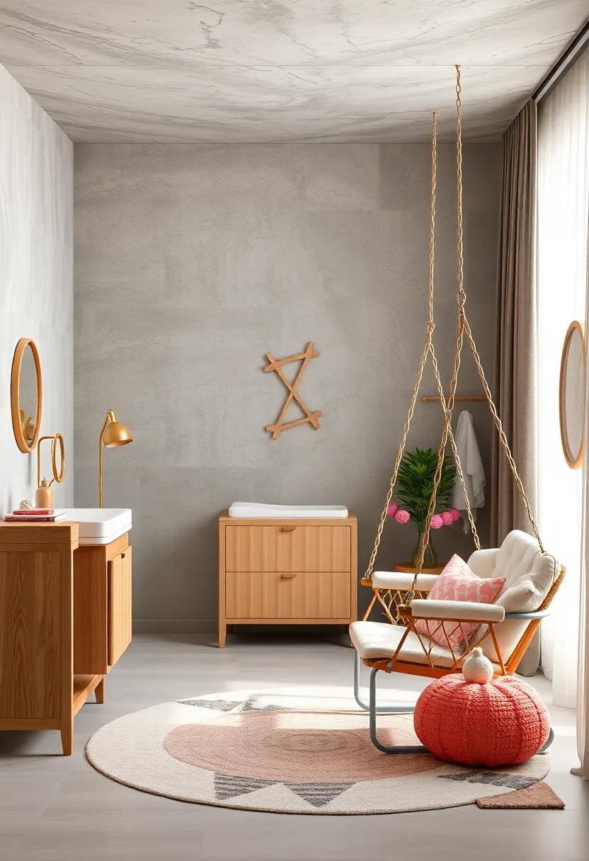 Introduce a playful elements like ​a swing chair that ⁣provides​ a ​fun diversion in the nursery