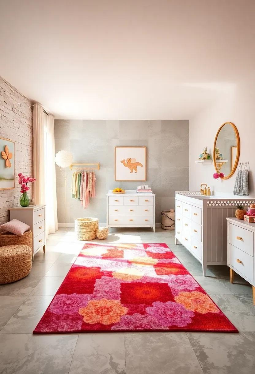 select bright, colorful rugs that⁣ add warmth, ​texture, and a‌ playful element to the space