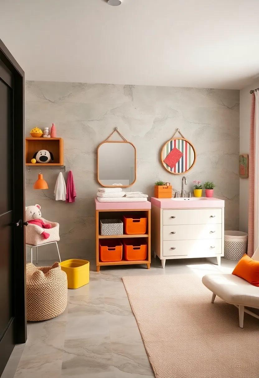 Use​ bold accents, such as brightly colored storage bins, ⁤to ⁣make ⁢a practical yet ⁢stylish statement