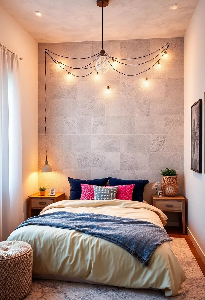 Hang fairy lights‍ or string lights above the bed to add ⁣a whimsical and cozy⁤ atmosphere