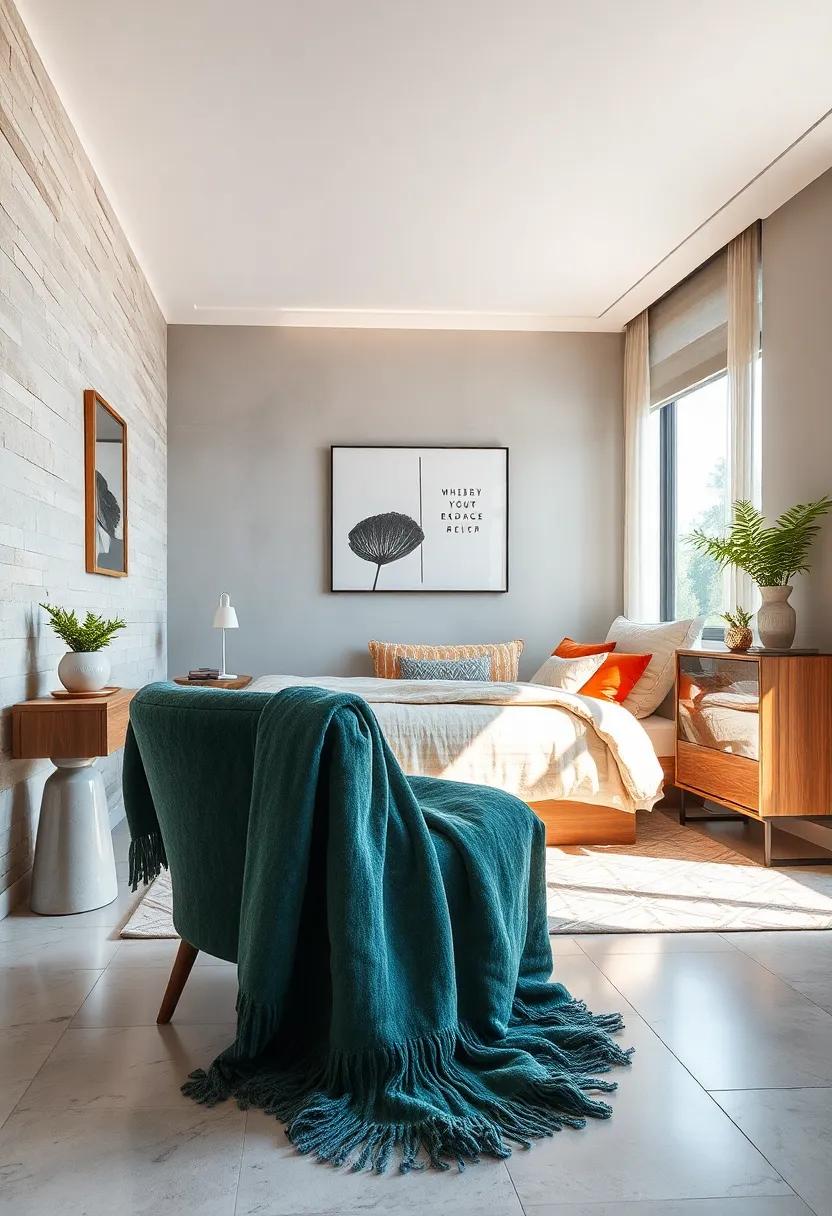 Use‍ a cozy throw blanket draped⁣ over a ⁤chair or at the foot of the bed‍ to enhance comfort ⁤and ⁣style