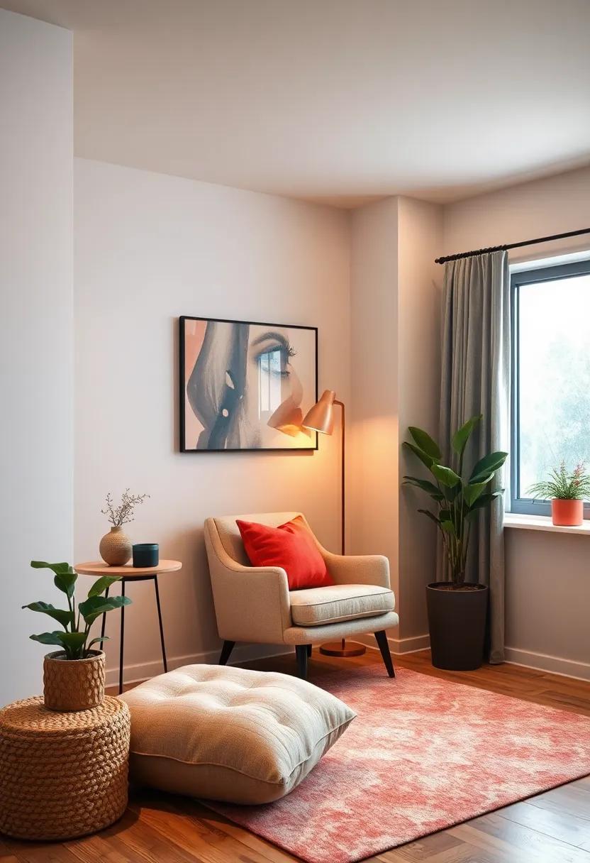 create ‍a cozy⁤ reading nook by placing⁣ a ‌comfortable chair near a window with good ⁣lighting