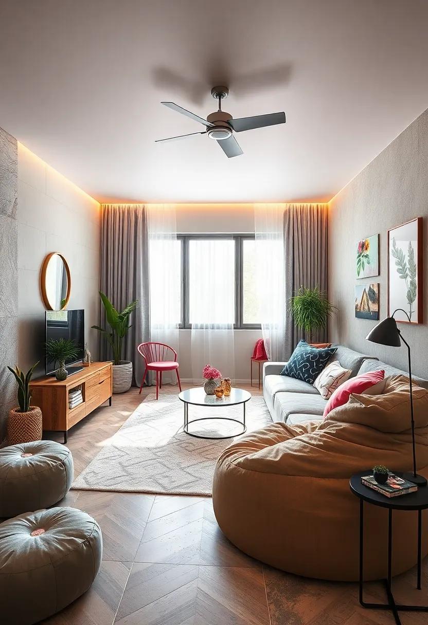 Incorporate ⁢a ‍stylish bean ‍bag chair for an informal seating option that’s perfect for lounging