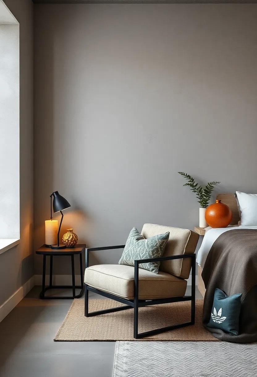 Industrial-Style Armchair: ‍Incorporate a cozy armchair with exposed metal frames and rich fabrics⁤ to create a reading nook ⁤in your ‌bedroom