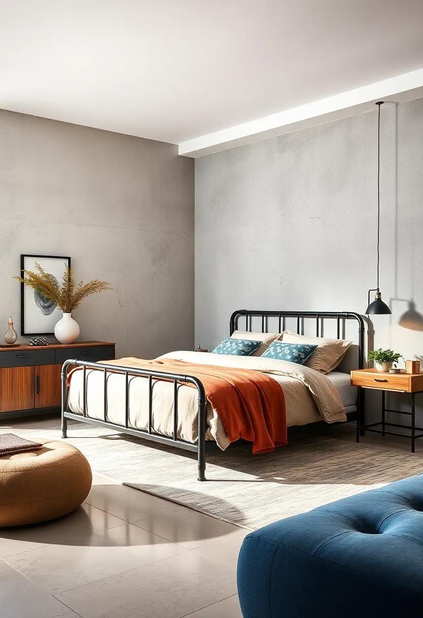 Metal Bed Frame with Wood Accents: Marry metal and ‌wood in a bed frame that balances durability with an inviting touch
