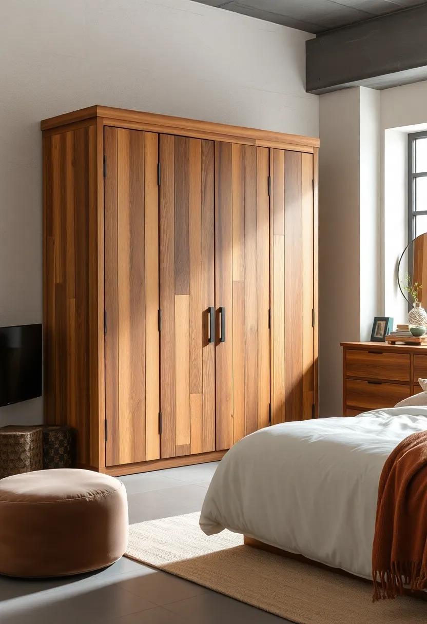 Salvaged Wood Wardrobe: Invest in a statement⁤ wardrobe crafted from reclaimed wood,providing plenty of storage and character