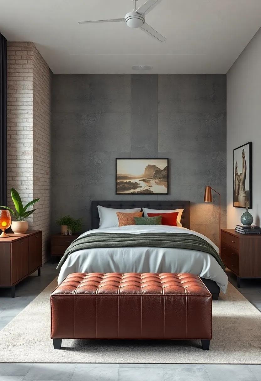 Stitched Leather Storage​ Ottoman: Combine style and utility with a stitched leather ottoman ‍that can serve ⁤as seating or storage