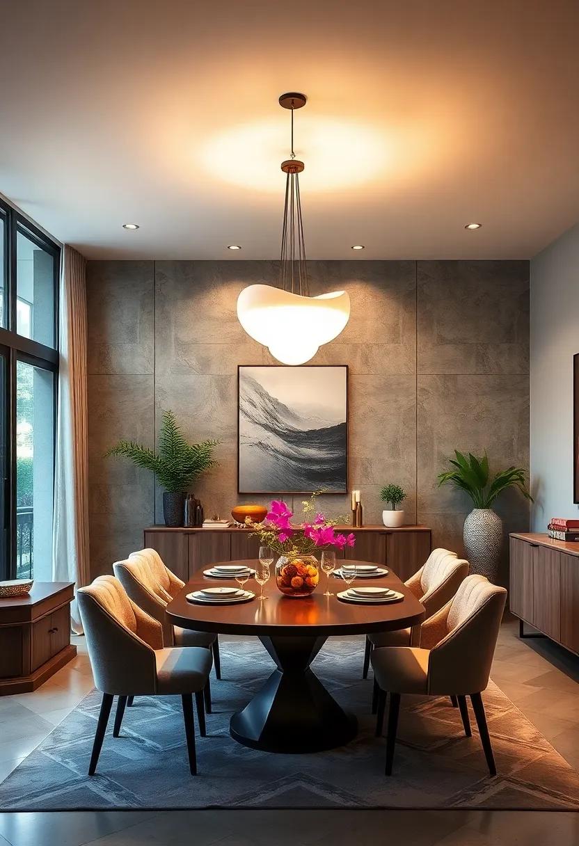 Choose a ‍statement pendant light piece with unique shapes ‍to serve as both a functional light source and a striking visual‍ element