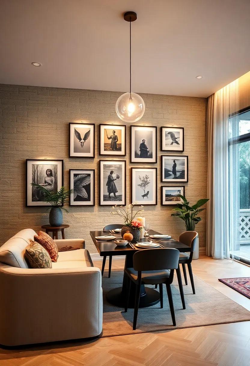 Create a lighted⁢ gallery wall by framing‍ your favorite prints⁤ with LED backlighting, giving ⁣the room an artsy ⁤feel while⁣ illuminating the space