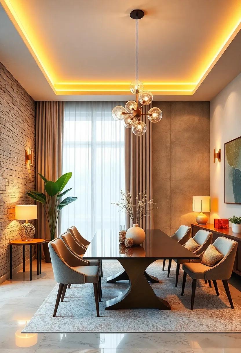 Create layers of light⁣ by combining different types of LED lights, such as pendant lights, sconces, and table lamps for depth and dimension