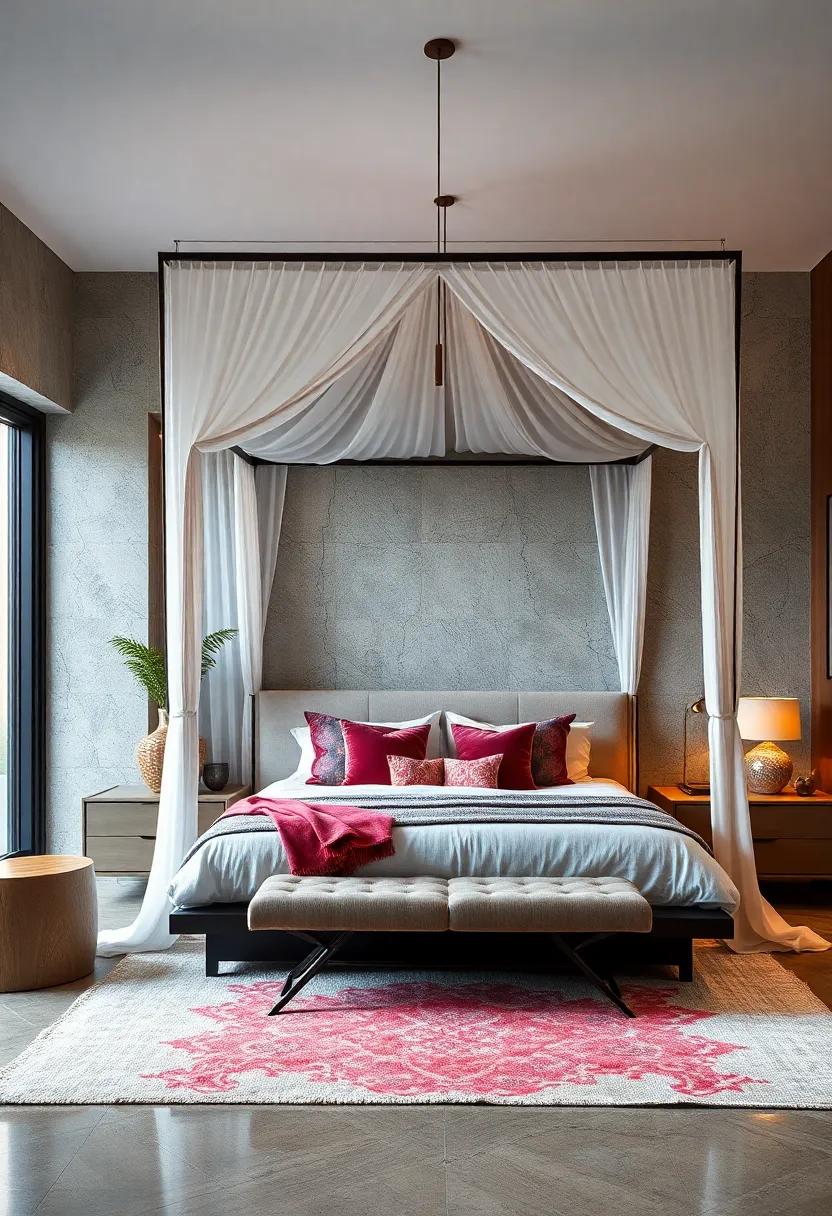 Elegant Canopy: Consider a modern ‍canopy bed to⁤ provide ⁣an⁢ intimate​ yet grand ‍sleeping area that’s both ​cozy and opulent