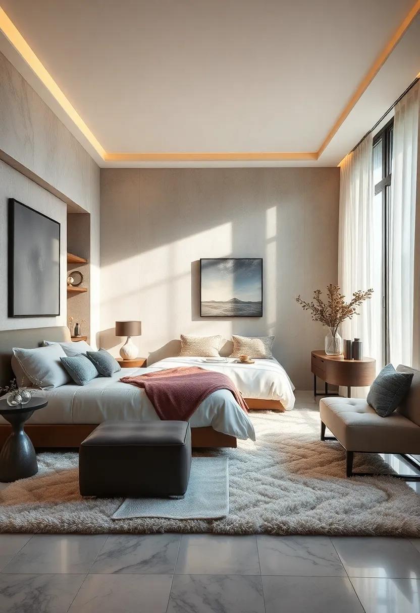 Plush Area Rug: Anchor the room with a ⁤luxurious area rug that feels divine underfoot,⁣ enhancing both warmth ‌and elegance