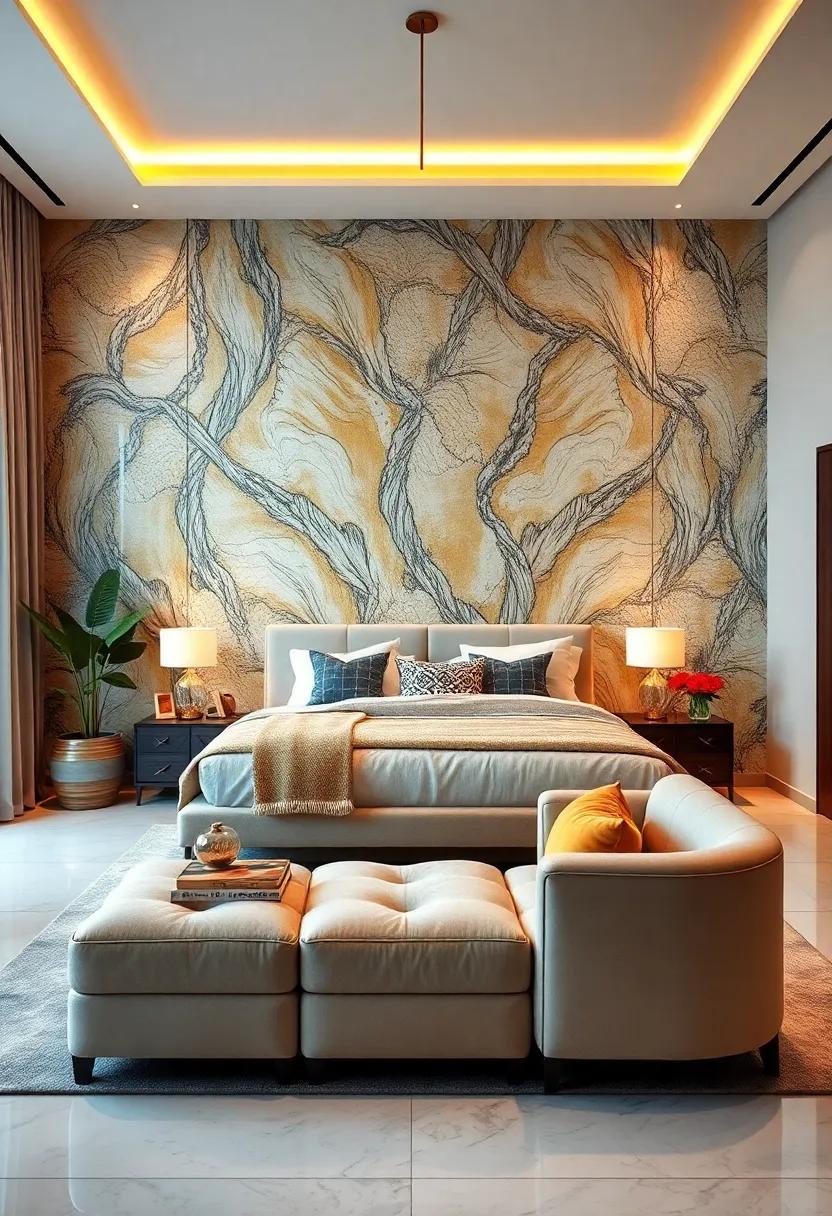 Statement Wallpaper: Choose bold, high-quality wallpaper to create an accent wall that⁣ serves as the ​backdrop for ⁣your elegant furnishings