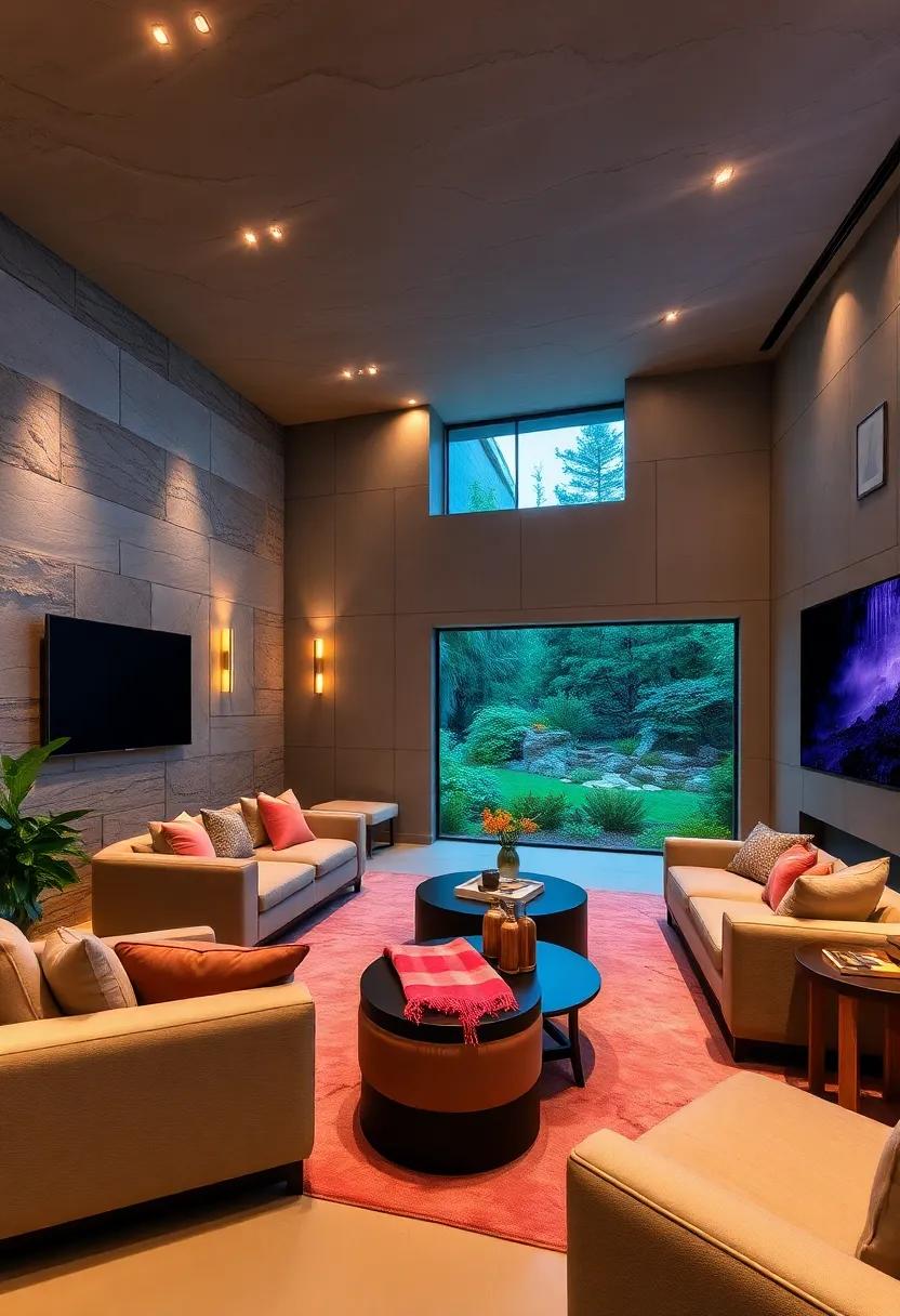 Garden Cinema:‍ Place ⁣the theater ‌amidst lush greenery and⁤ garden landscapes, integrating nature with film for a tranquil retreat under the stars