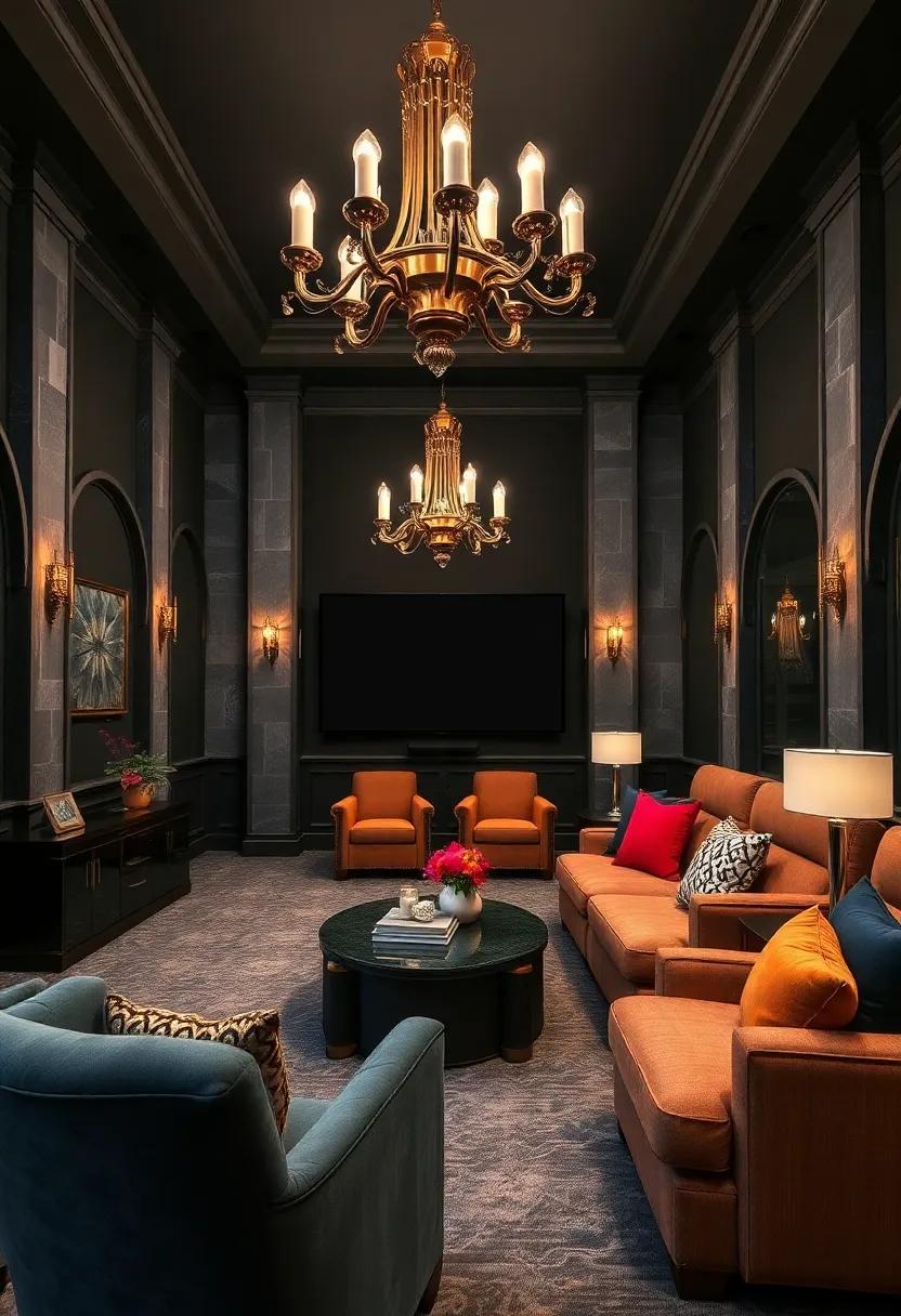 Gothic‍ Elegance: Dark walls, ornate chandeliers, and sumptuous fabrics⁢ combine ⁤to create an ​atmosphere reminiscent of a grand medieval hall for the⁢ ultimate drama