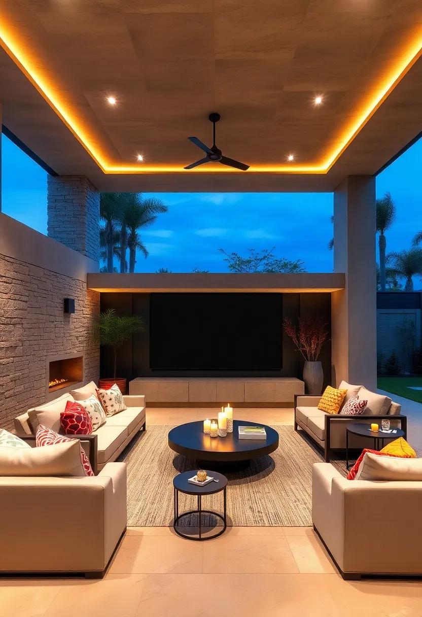 Outdoor oasis: Transform your backyard‌ into⁢ a cinematic paradise with an outdoor projector, cozy seating, and ambient lighting for al fresco film⁤ screenings