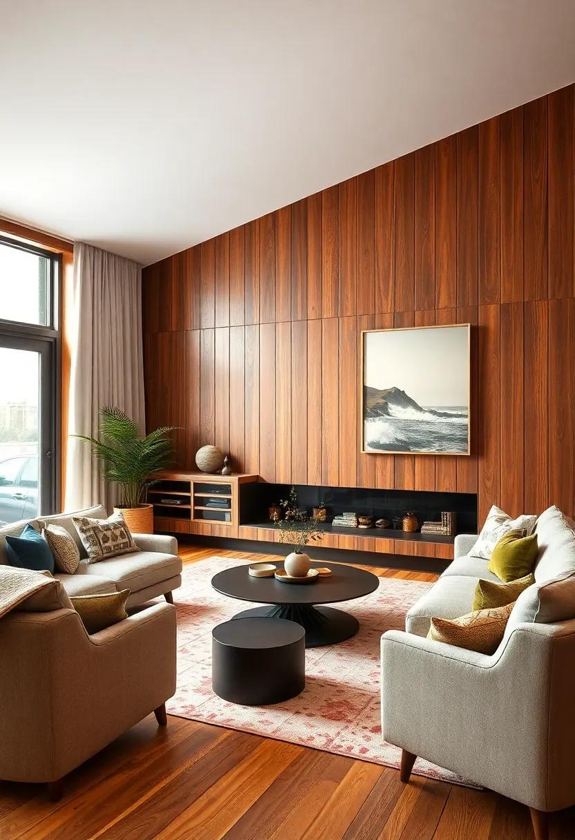 Statement Lighting: ⁣Choose a bold, sculptural floor lamp or a⁤ retro pendant light to create an eye-catching focal point that contrasts beautifully with‌ wood