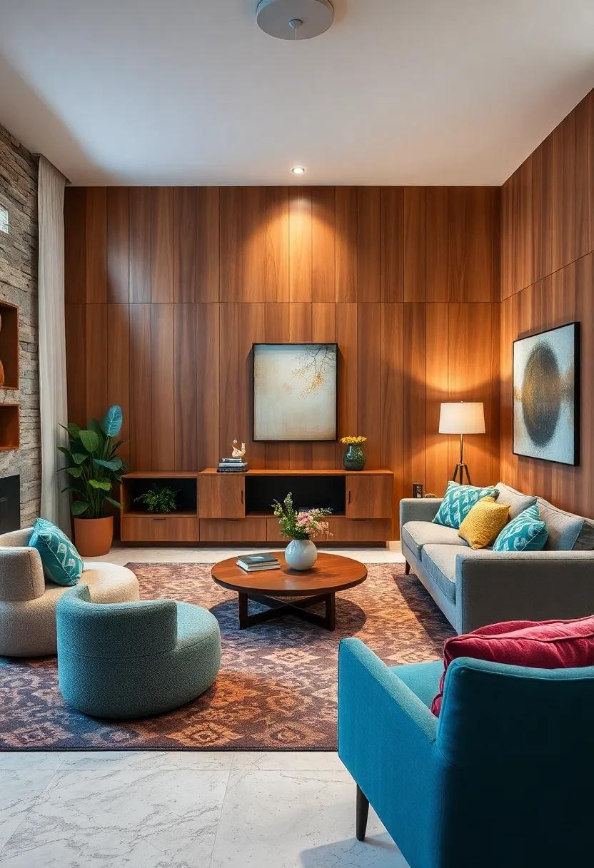 Playful​ patterns: Layer in geometric or floral prints through rugs, curtains,⁢ or⁤ cushions​ to bring a pop ‍of ‌personality without overpowering the wood