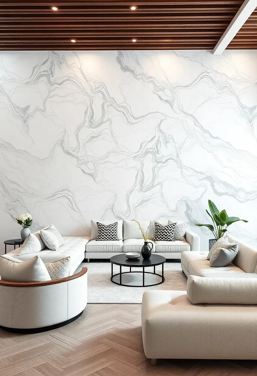 Marble Elegance: A luxurious‍ look that features stunning swirls of white ⁢and⁢ grey marble, adding an air of sophistication‌ and timeless appeal
