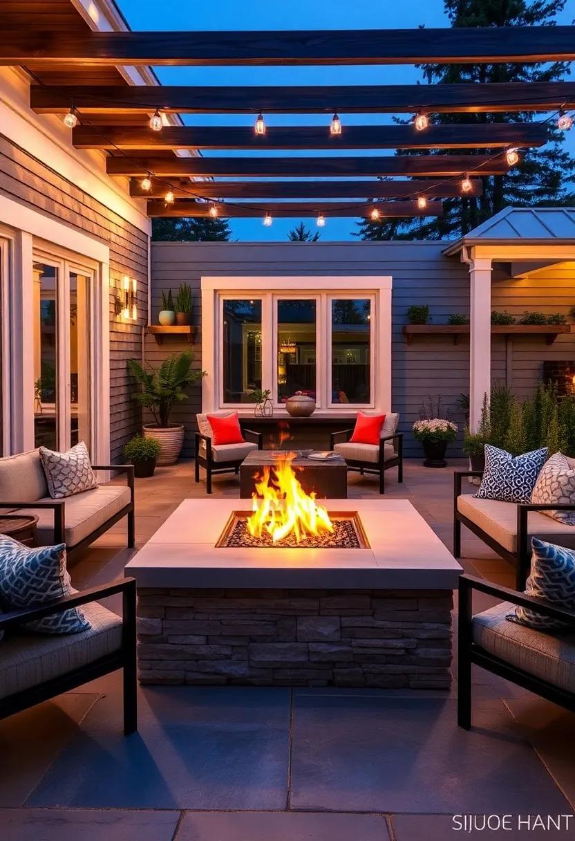 Create ⁣a contemporary ‌vibe with⁢ a minimalist square fire pit, ⁤its ⁢smooth stone surround offering​ a clean ​and sophisticated ​look for any modern patio