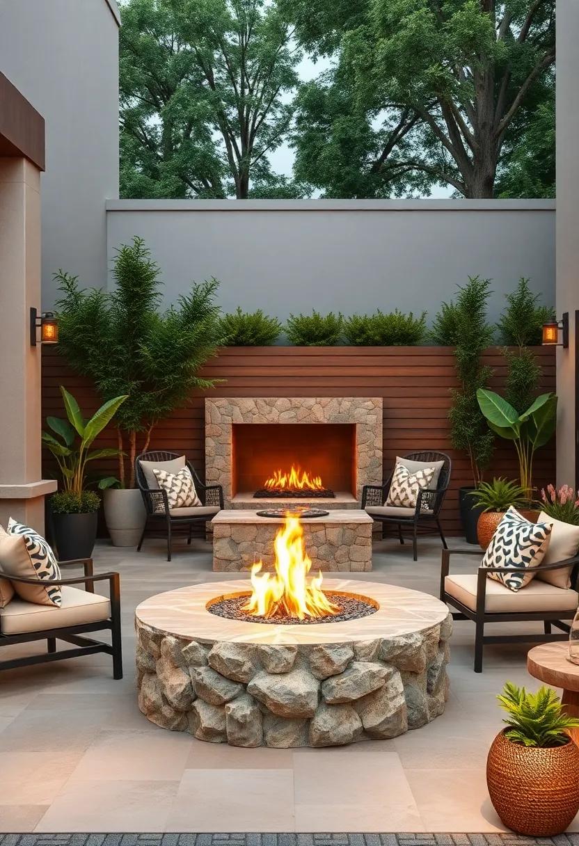 Embrace sustainability ⁤with⁢ a phoenix-style fire⁢ pit ​made of​ recycled stone ​materials,combining eco-friendliness and‌ modern design in your outdoor space