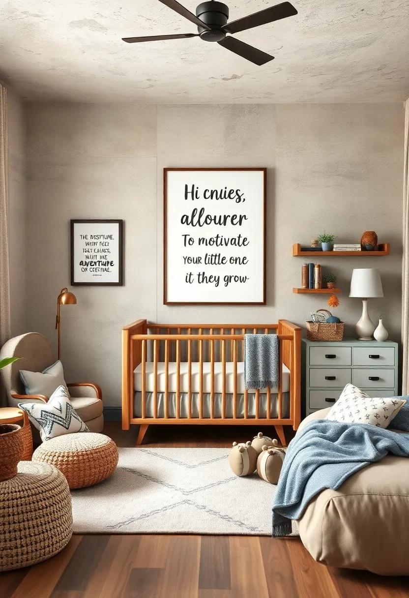 Artwork with Quotes: ‍Display ‌inspiring ‍quotes about ⁣adventure and exploration to motivate your⁢ little one as⁤ they‌ grow