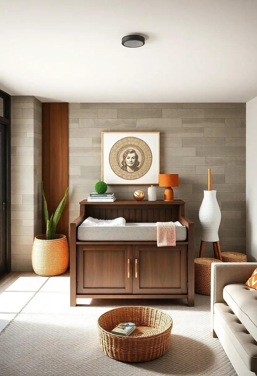 Functional Changing Table: Select a changing ‌table that blends seamlessly with the nursery's aesthetic while‌ providing ample storage