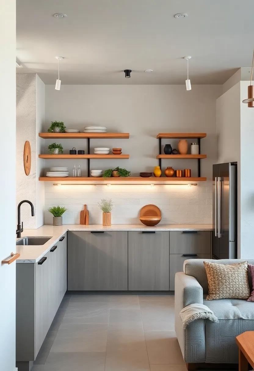 Explore an ⁤urban kitchen​ that harnesses open shelving ⁤to create a⁤ sleek and organized cooking environment in limited space