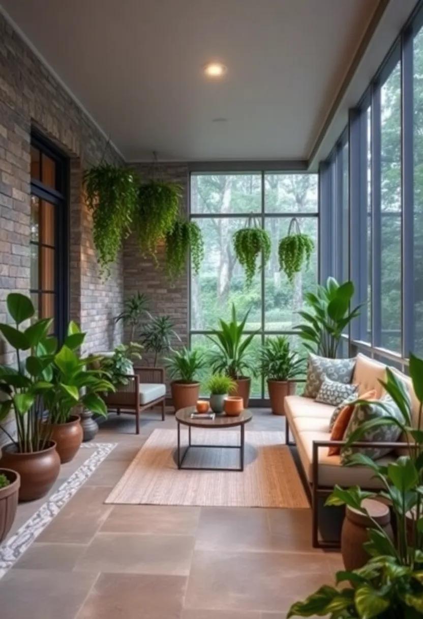 Embrace ​Nature: Use lush green ⁤plants and hanging ferns to create a mini ​jungle, inviting the ​outdoors into your screened ‍porch