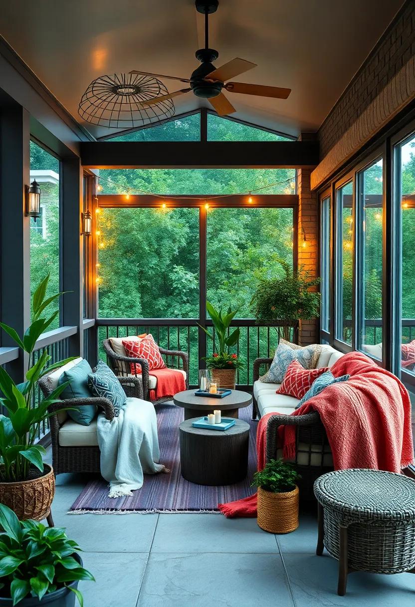 Outdoor Rug: Anchor your furniture⁤ arrangement with⁤ a stylish outdoor rug that adds⁣ texture‍ and warmth to your‍ balcony ‌space