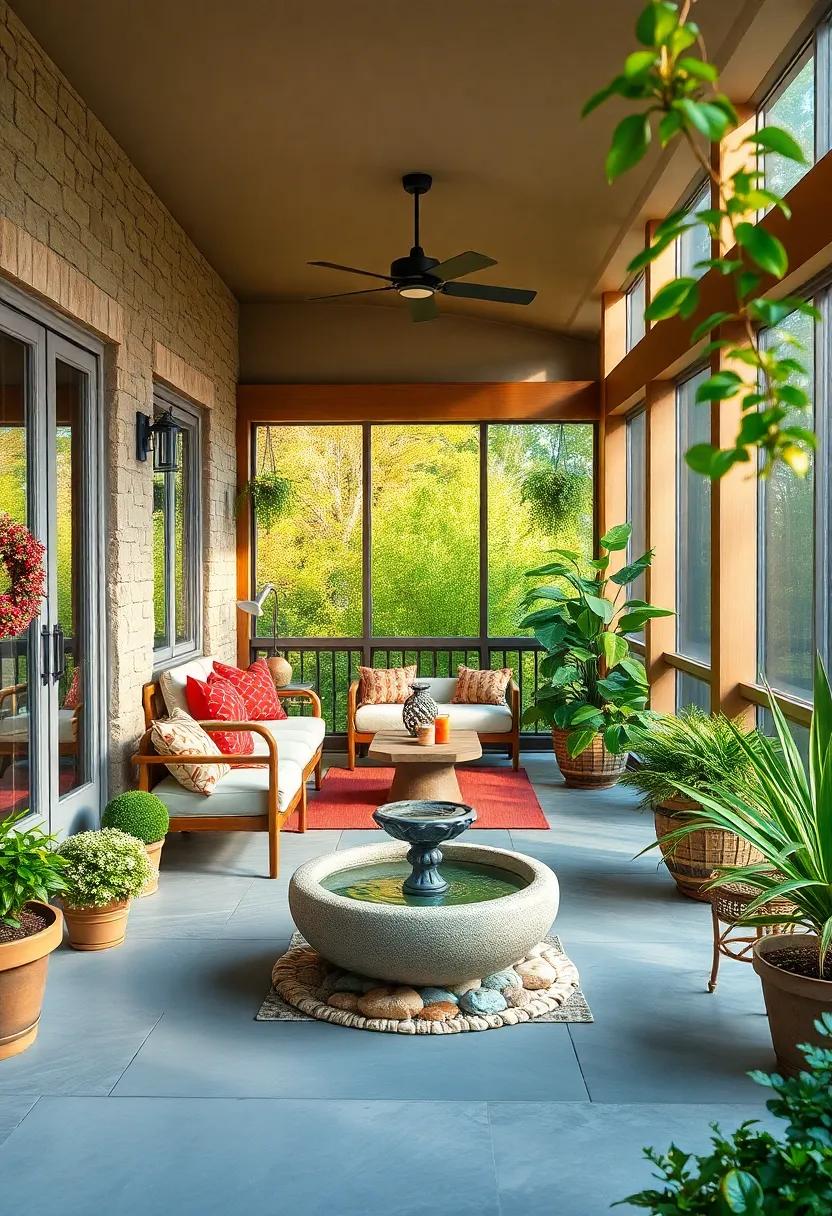 Zen Element: Incorporate a small water feature like⁣ a fountain or birdbath ⁢to introduce soothing sounds and attract wildlife