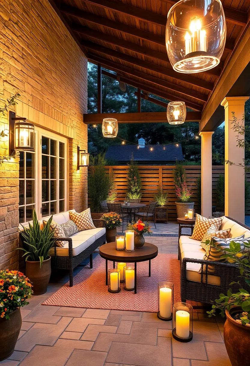 Candlelit Hurricane Shades: Use hurricane glass shades over candles to protect‌ the flame while ‍providing a ⁢soft, flickering glow