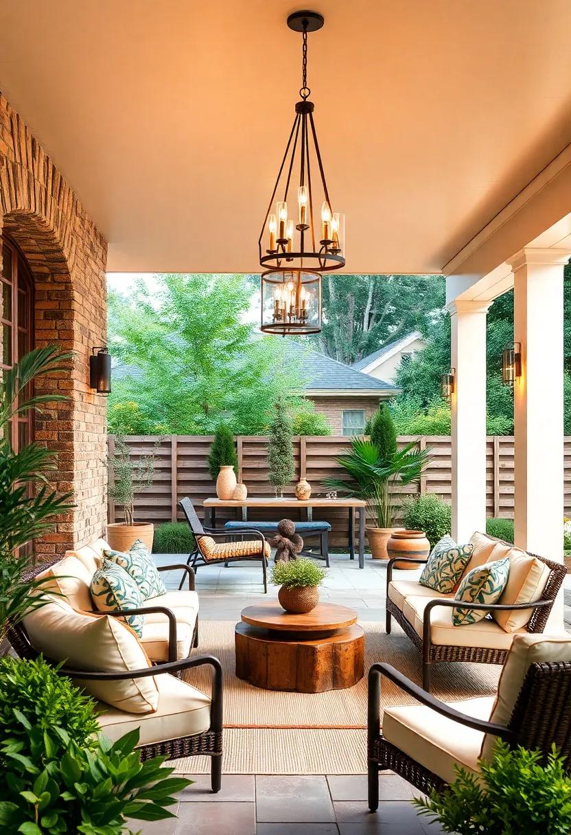 Outdoor Chandeliers: Elevate your⁢ patio style with a stylish outdoor chandelier that‍ adds elegance and serves as⁤ a​ focal​ point