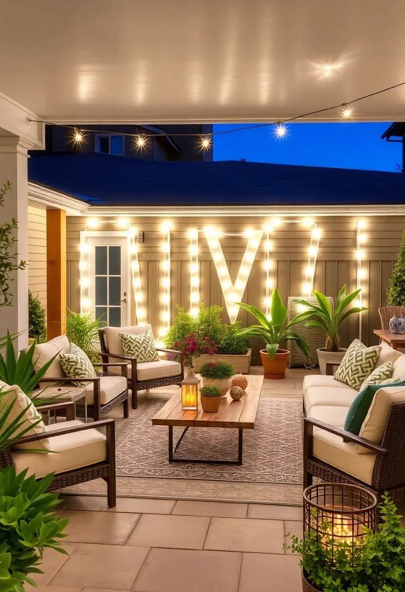 Personalized Light Displays: Use LED light strips to spell out ​words or create​ shapes that reflect ​your personality and‍ add ​a unique touch to your patio