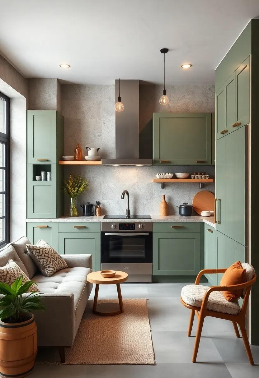 Subtle Elegance: Opt for sage green cabinets for a muted yet sophisticated look, perfect for small kitchens that need a​ touch of refinement
