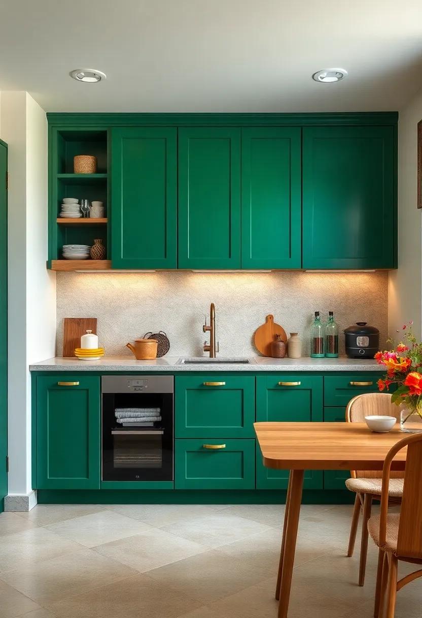Textured Tones: Incorporate textured cabinet surfaces,like linen⁣ or a brushed finish,to add depth and intrigue to green cabinetry