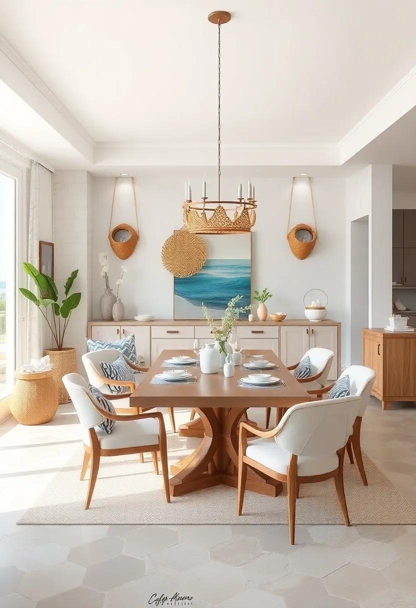 Coastal‍ Retreat:‍ Evoke the serene vibe ⁣of ⁢the beach with ‍light‌ colors,⁢ driftwood accents, and nautical ​decor that ​promotes ​relaxation and casual dining