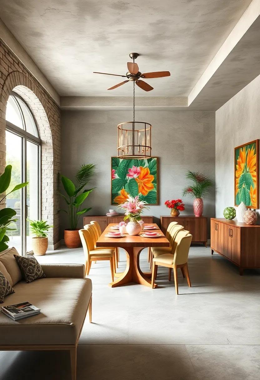 Tropical Paradise: Liven up your ⁣dining room with⁢ bold botanical prints,bamboo accents,and bright colors that evoke a ⁣warm,island escape