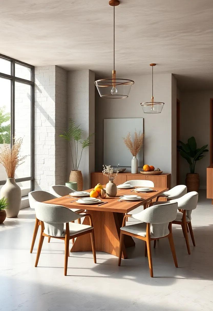 Zen Retreat: Foster tranquility in your⁢ dining room with minimalist decor, natural⁤ materials, and⁤ a soft color ​palette that promotes mindful dining