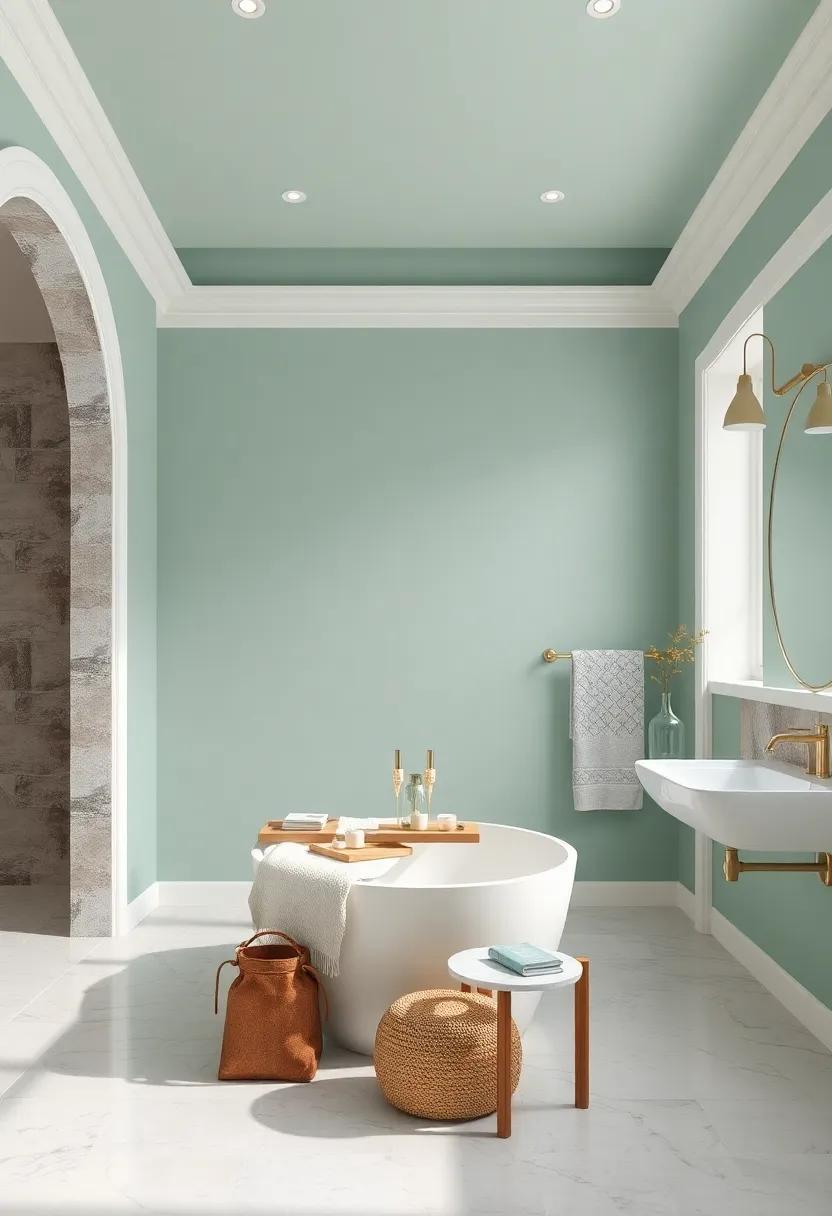 Seafoam Green and Off-White: Establish a tranquil retreat with soft ‌seafoam ​green walls balanced by off-white trim, promoting relaxation and harmony