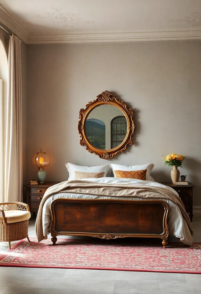 the Family Legacy: Delve into a family heritage bedroom,showcasing a beloved antique mirror⁢ that ​has been passed down ⁢through generations,holding stories ‌within its frame