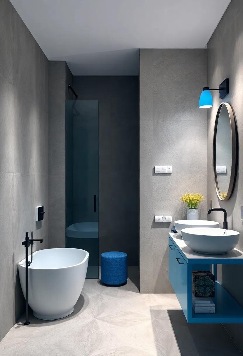 Soft Blue Lighting ​Fixtures: Choose soft blue lamps or wall sconces to cast a gentle glow, providing ‍warmth and tranquility during evening hours