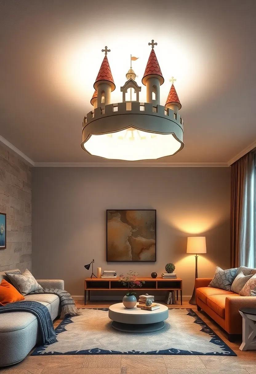 Magical Moments: A Fairy-Tale Castle Ceiling Light for little dreamers who adore storybook adventures and whimsical⁢ designs